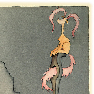 Antlered Animal Adoring Pink-Tufted Small Beast