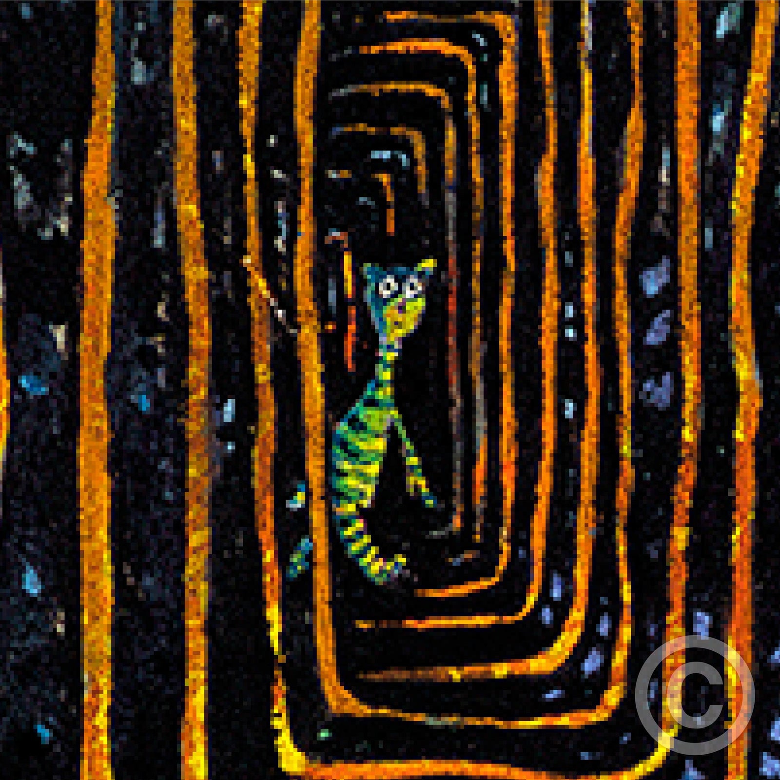 Green Cat in Uleåborg Finland Subway