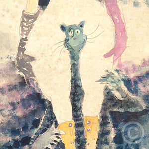 The Rather Odd Myopic Woman Riding Piggyback on One of Helen's Cats