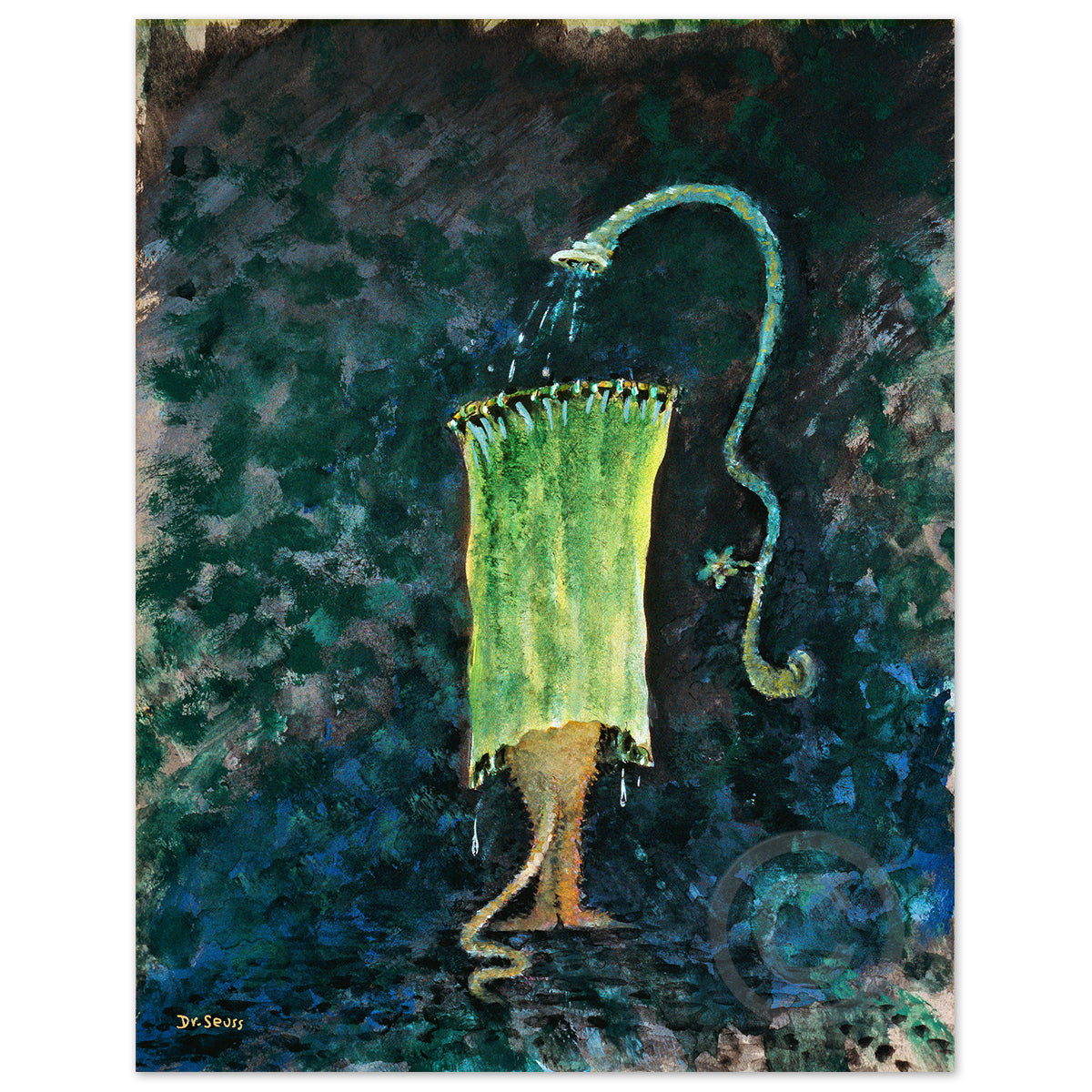 Cat in Obsolete Shower Bath