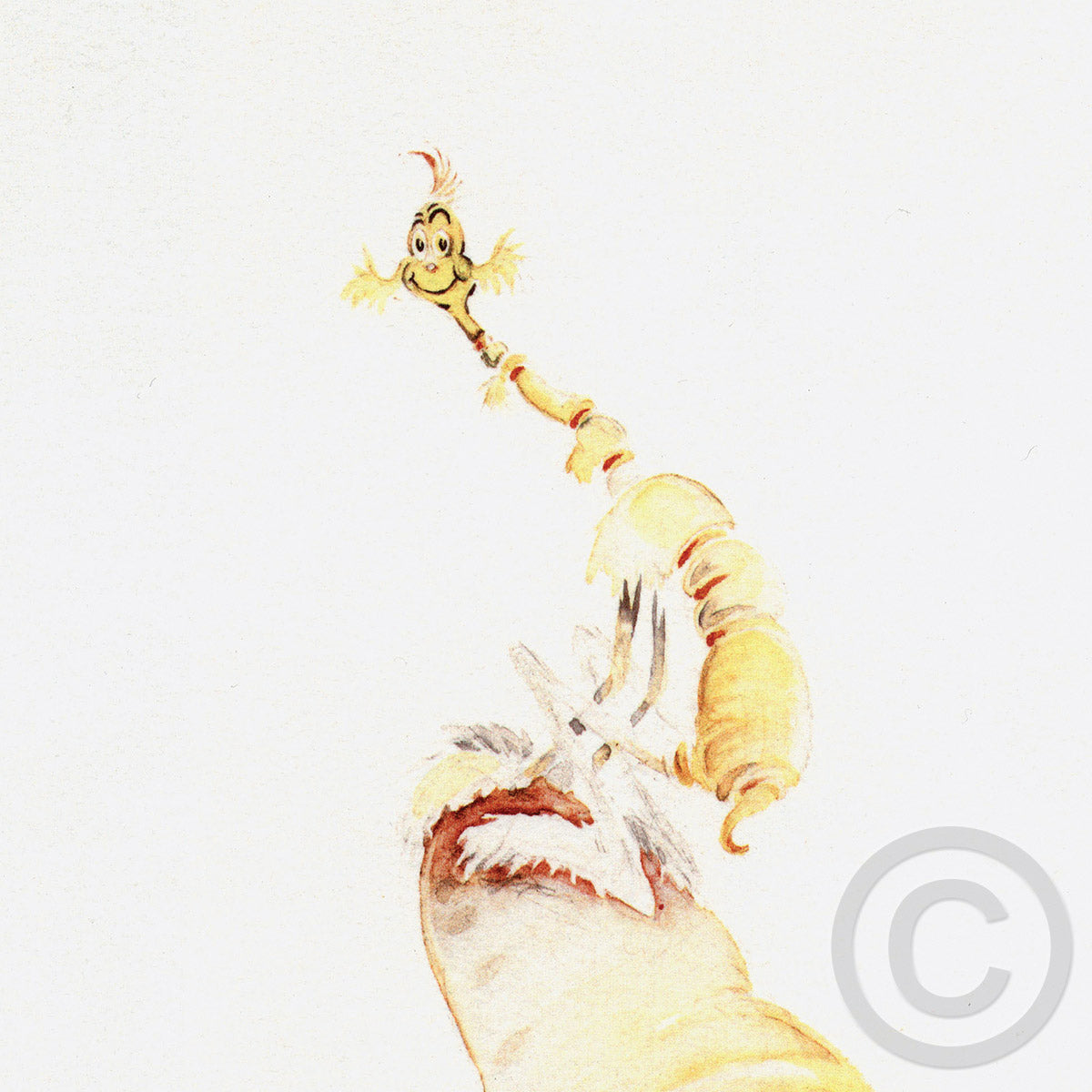 Happy Grasshopper on a Mushroom