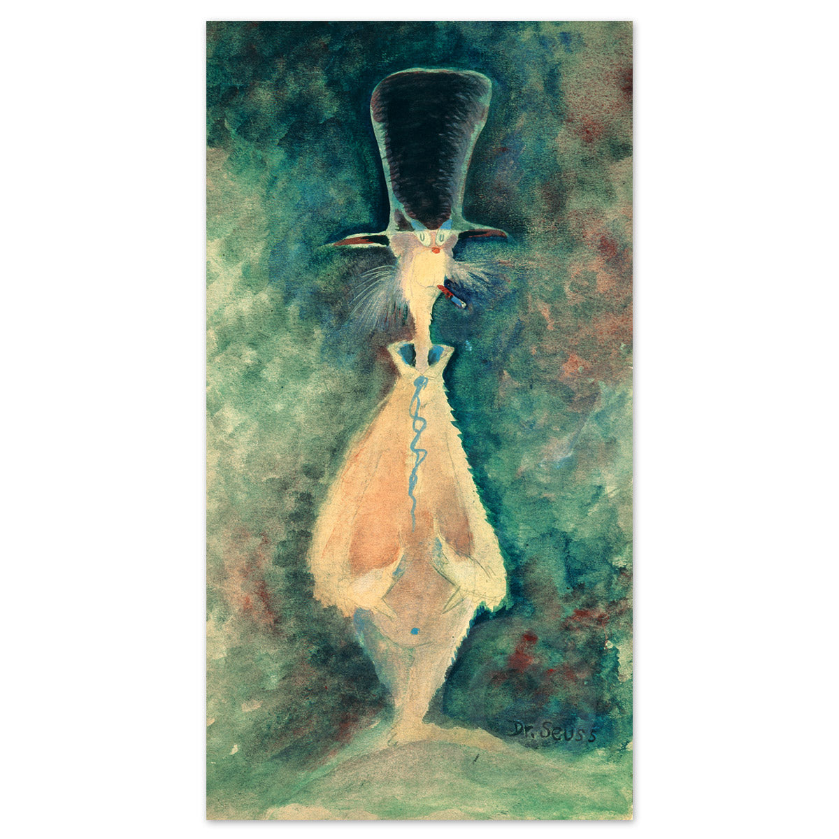 Indistinct Cat with Cigar