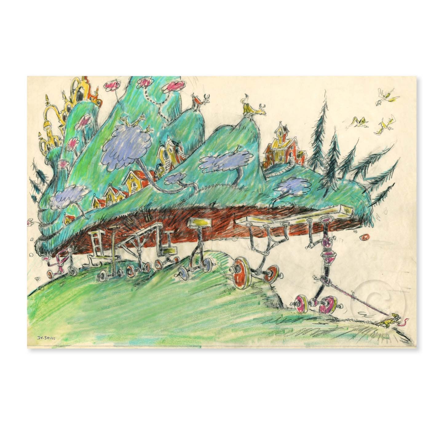 Kid, You'll Move Mountains Concept Drawing